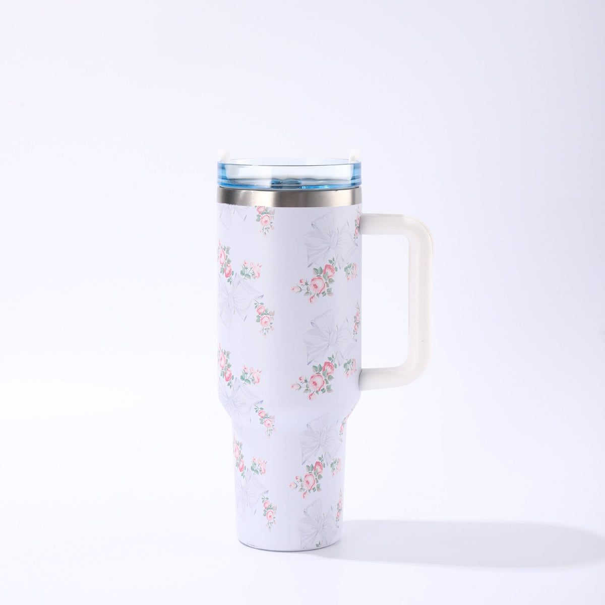 40 oz. Fancy Stainless Steel Tumblers with Bow Topper | Sissy Boutique