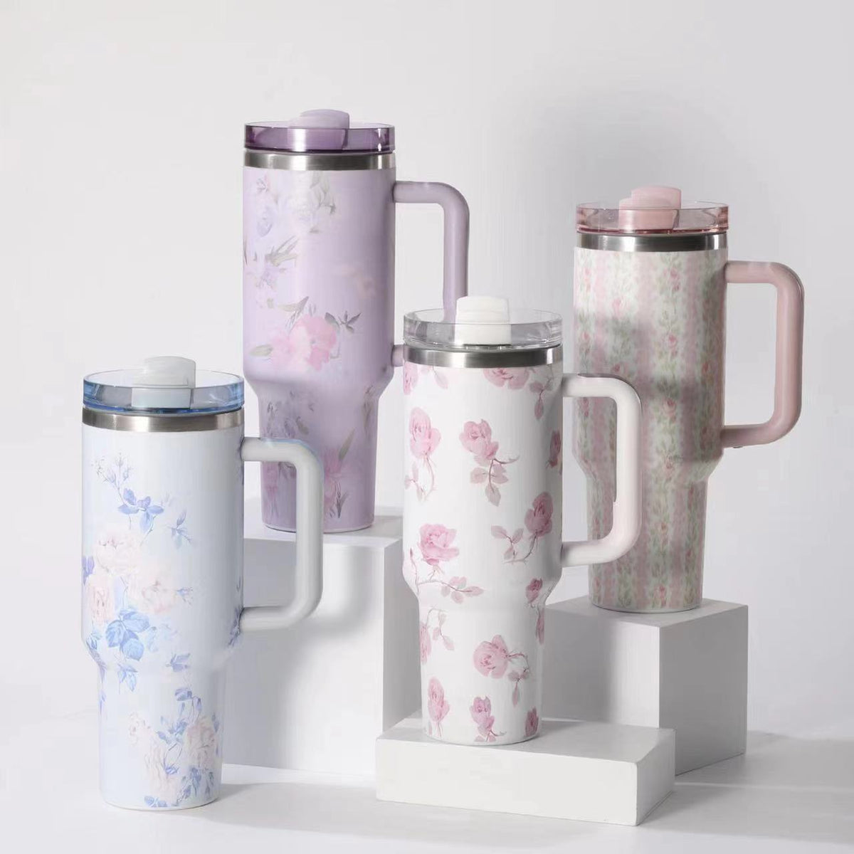40 oz. Fancy Stainless Steel Tumblers with Bow Topper | Sissy Boutique