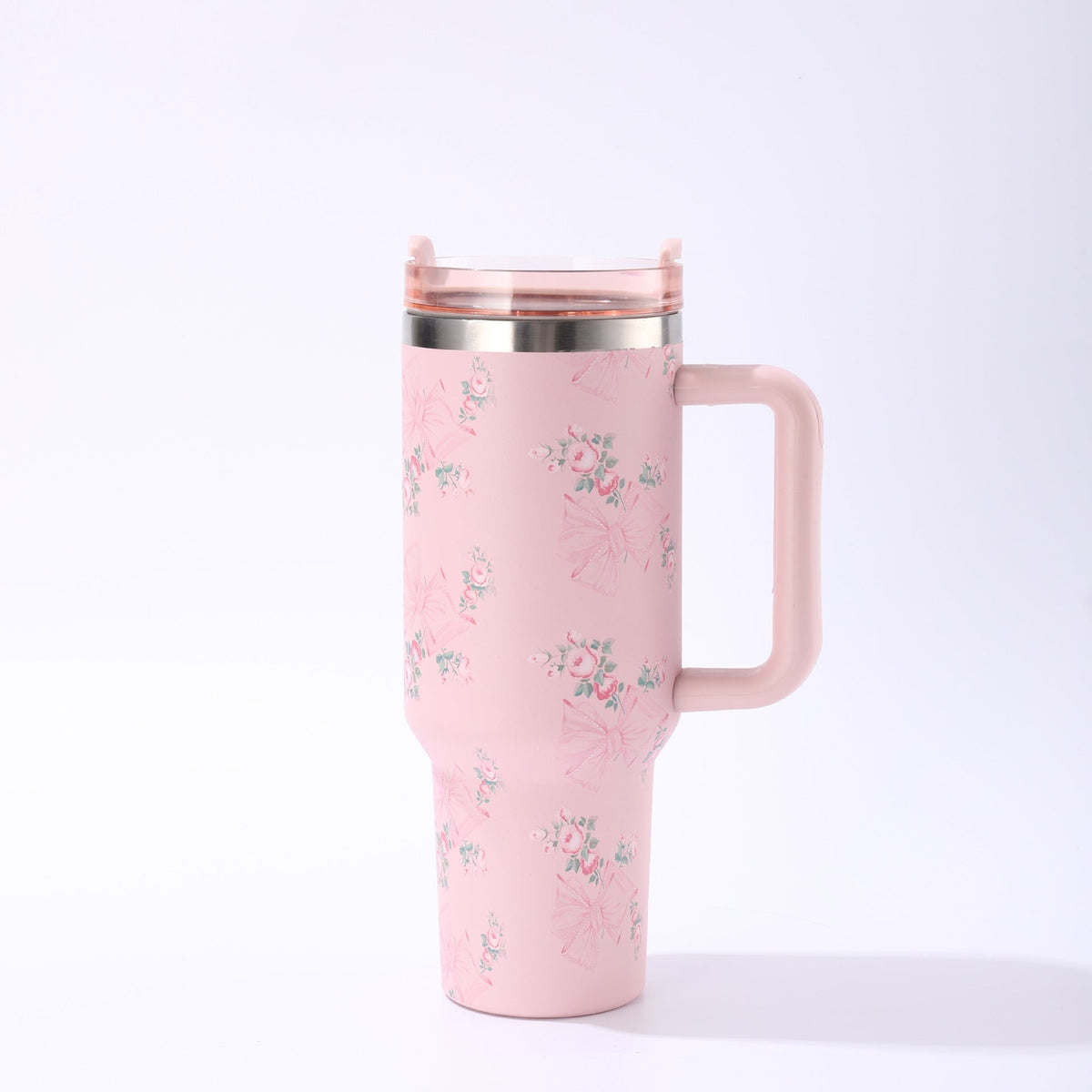40 oz. Fancy Stainless Steel Tumblers with Bow Topper | Sissy Boutique