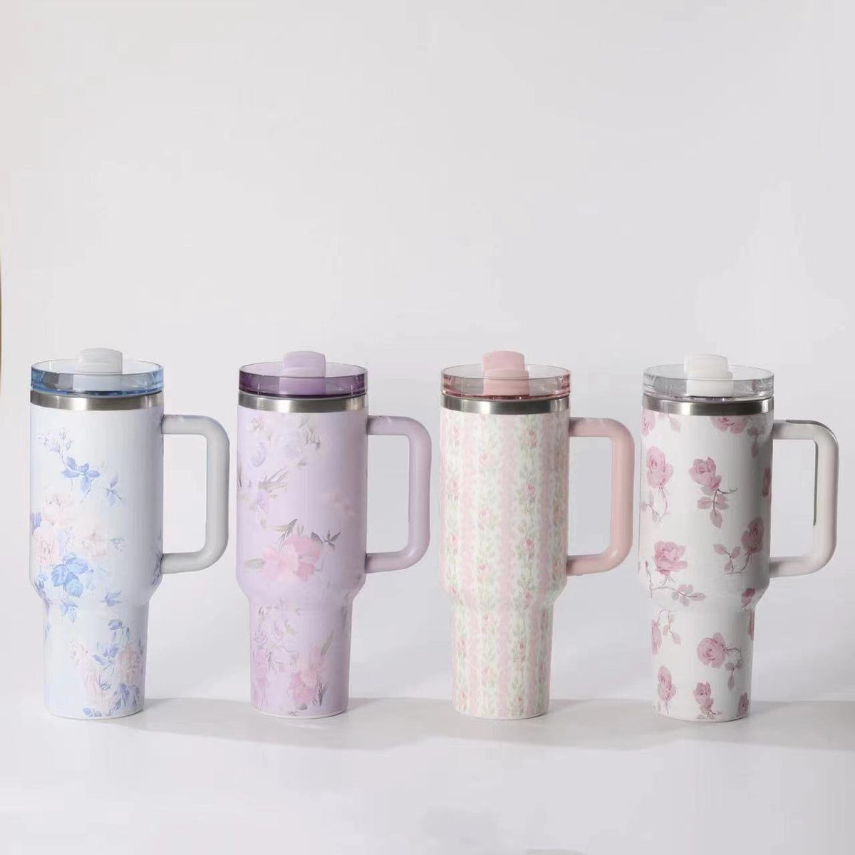 40 oz. Fancy Stainless Steel Tumblers with Bow Topper | Sissy Boutique