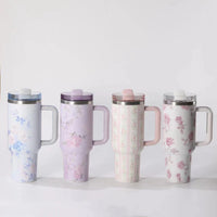40 oz. Fancy Stainless Steel Tumblers with Bow Topper | Sissy Boutique