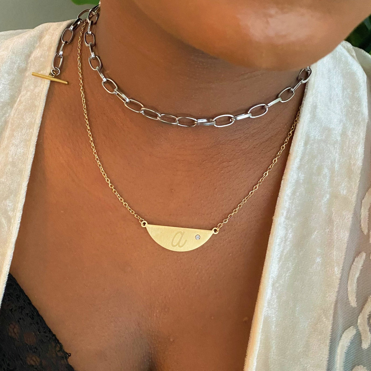 Hamilton Sphere Initial Necklace | Ellison+Young