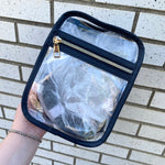 Clear Crossbody With Two Pockets And Thick Straps Sissy Boutique