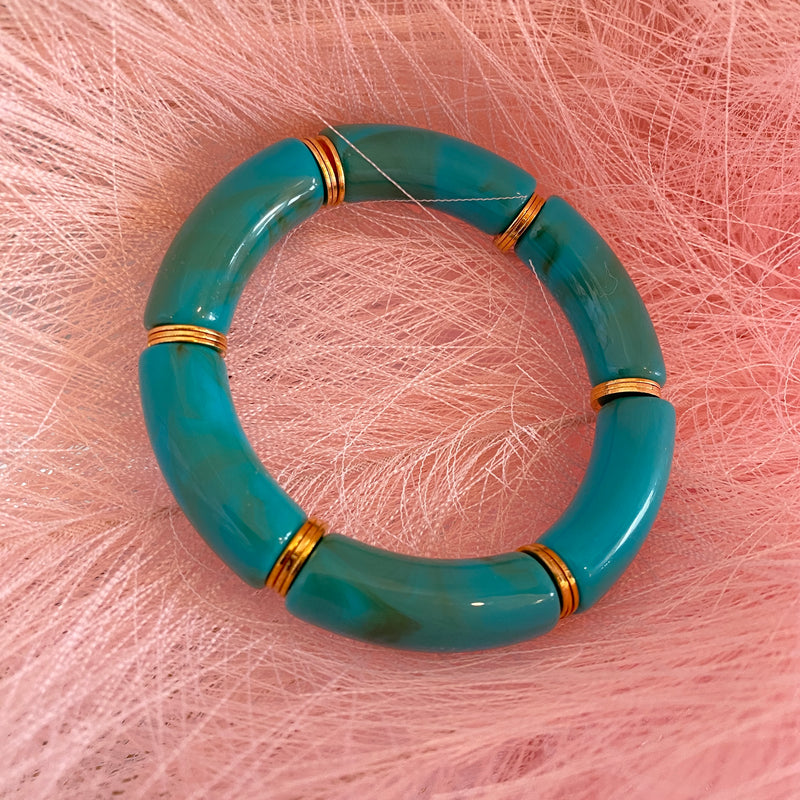 TURQUOISE AND GOLD BRACELET-Sissy Boutique-Sissy Boutique