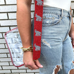 Red & Grey Elephant Beaded Purse Strap Sissy Boutique