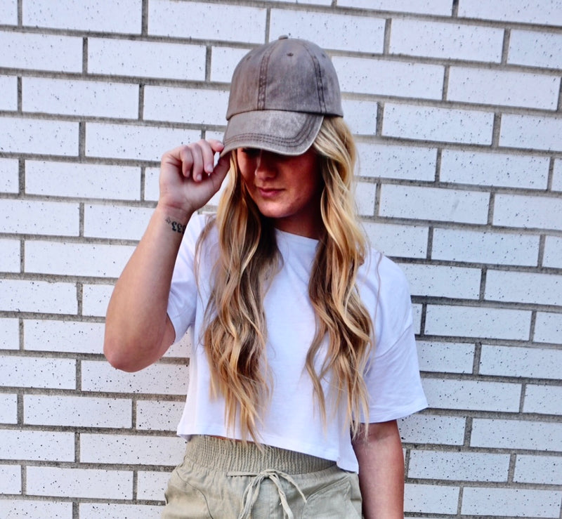 CROPPED TEE WHITE-Sissy Boutique-Sissy Boutique
