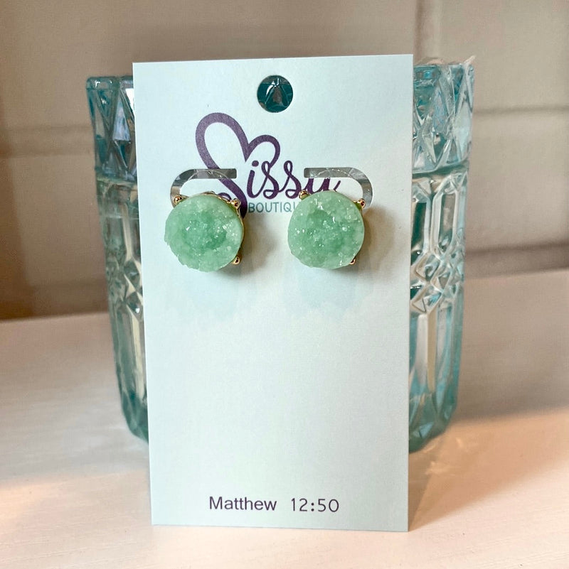 DRUZY CIRCLE STUDS-Sissy Boutique-Sissy Boutique