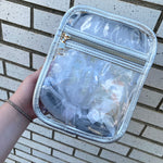 CLEAR CROSSBODY WITH TWO POCKETS AND THICK STRAPS-Sissy Boutique-Sissy Boutique