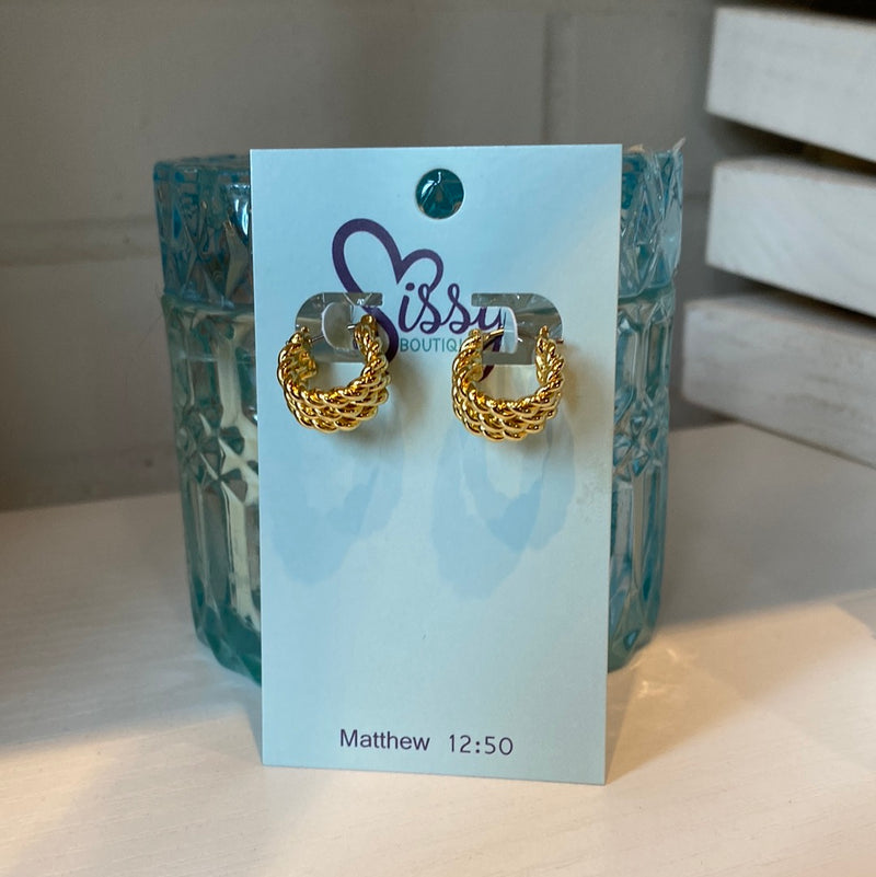CUT METAL HOOPS-Sissy Boutique-Sissy Boutique