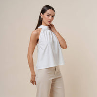 White Halter Blouse | Able