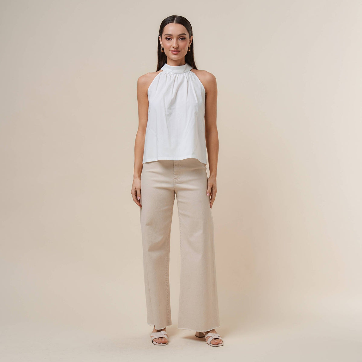 White Halter Blouse | Able