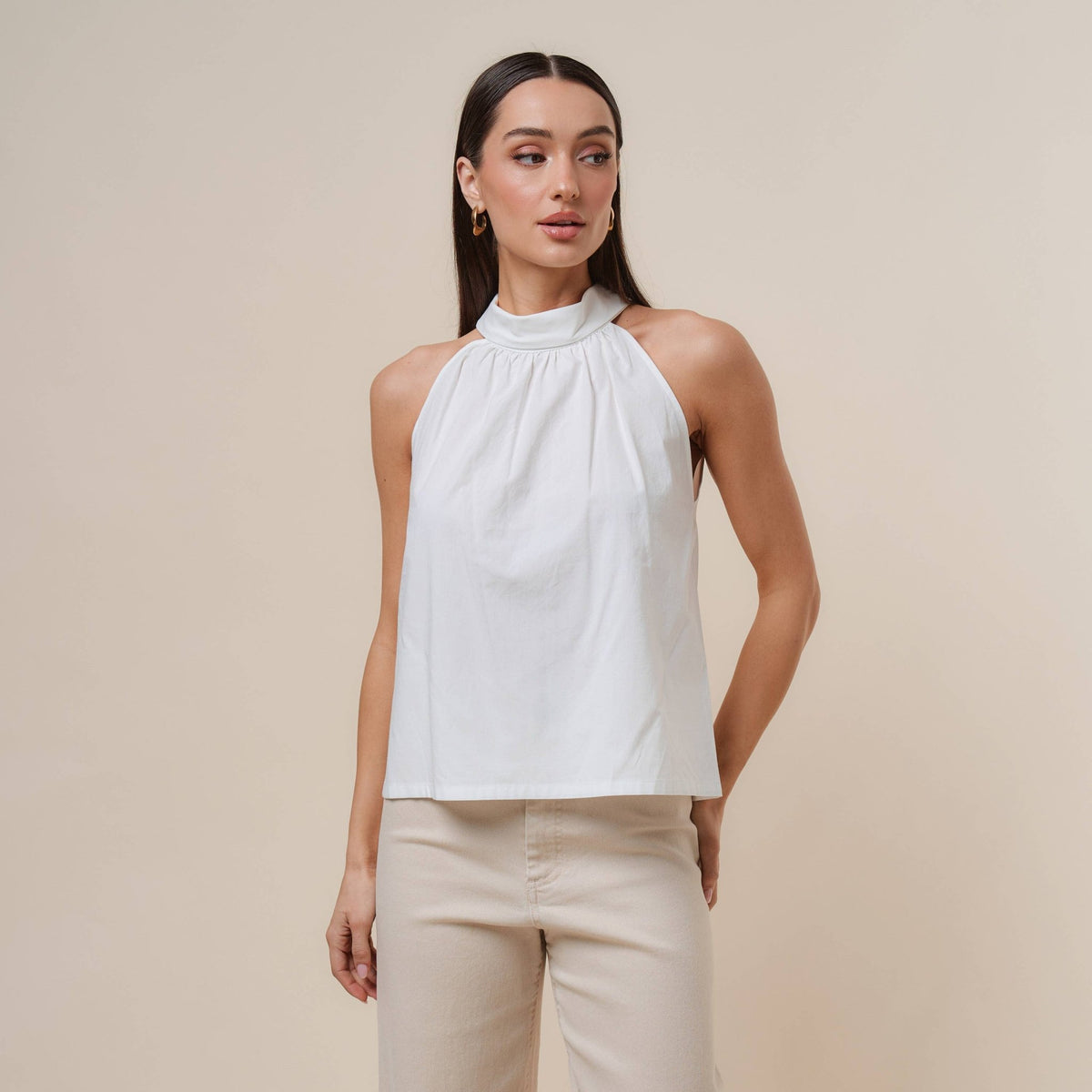 White Halter Blouse | Able