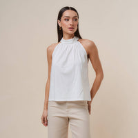 White Halter Blouse | Able