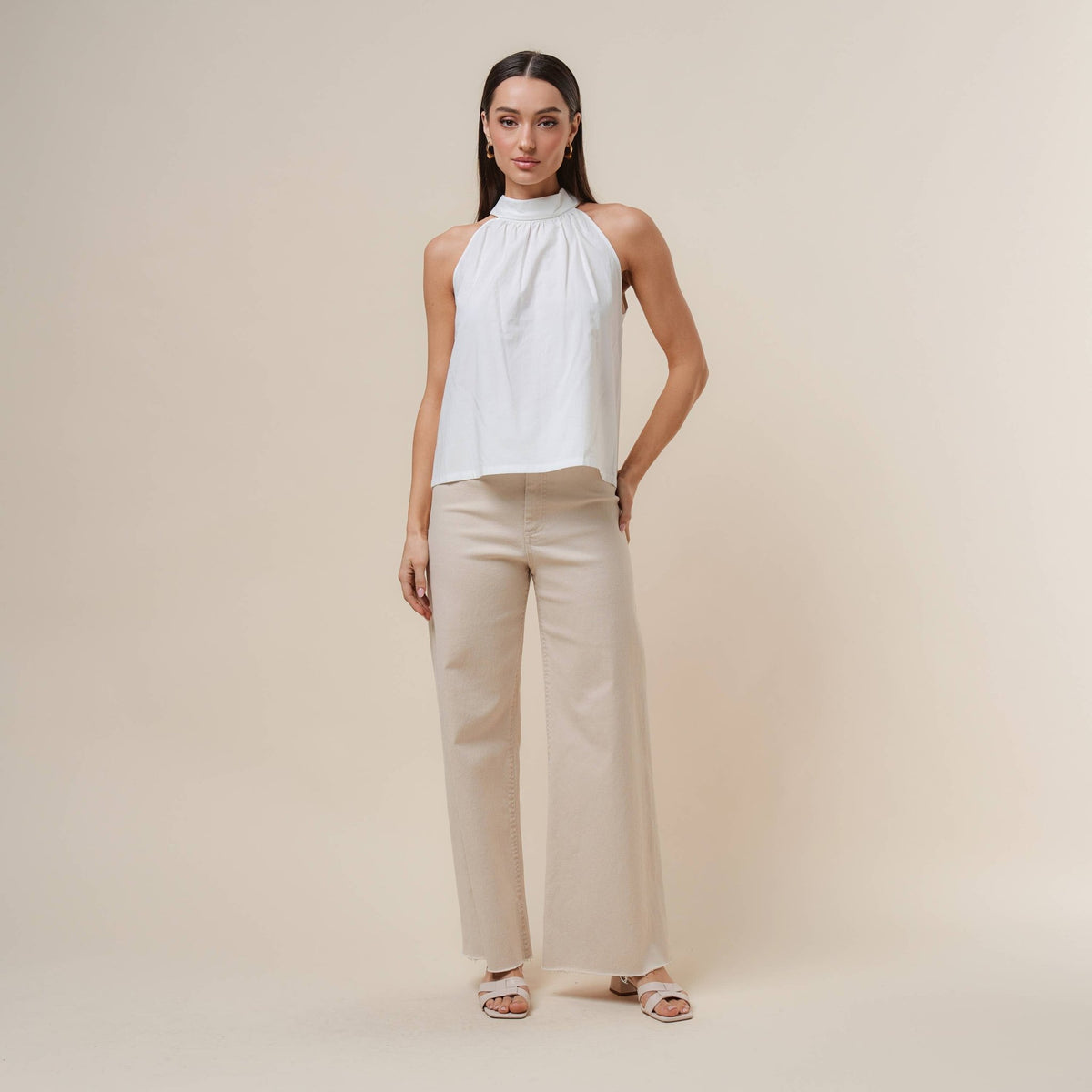 White Halter Blouse | Able