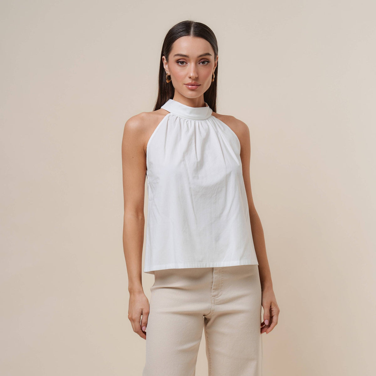White Halter Blouse | Able