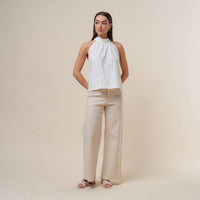 White Halter Blouse | Able
