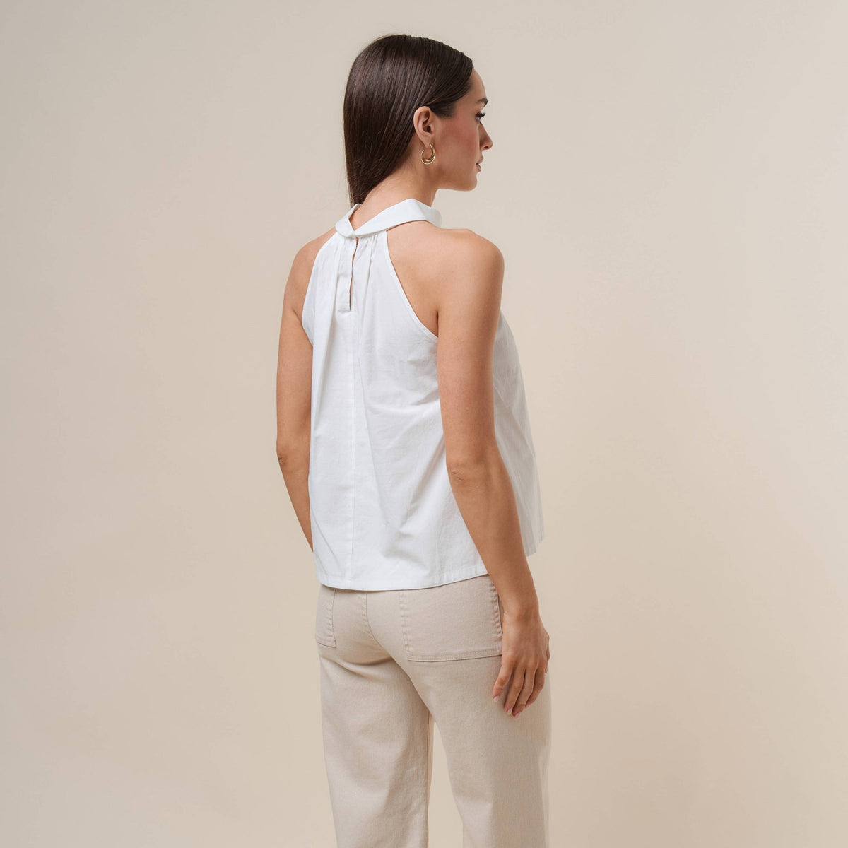 White Halter Blouse | Able