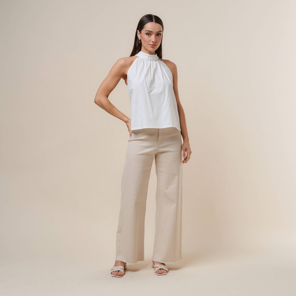 White Halter Blouse | Able