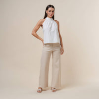 White Halter Blouse | Able