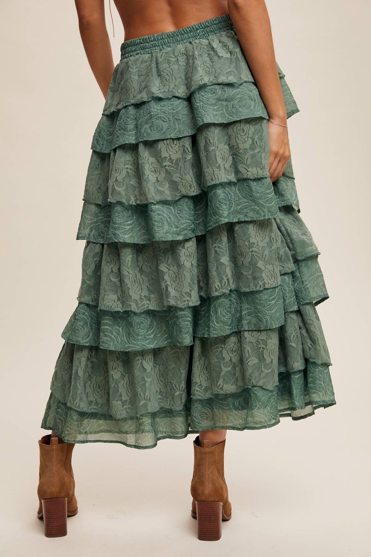 Lace Tiered Maxi Skirt | Listicle