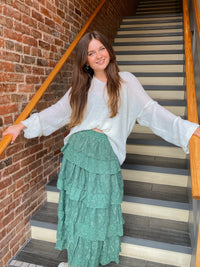 Lace Tiered Maxi Skirt | Listicle