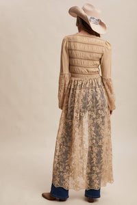 Lace-Up Embroidered Maxi Kimono | Listicle