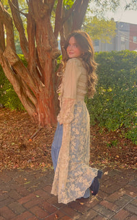 Lace-Up Embroidered Maxi Kimono | Listicle