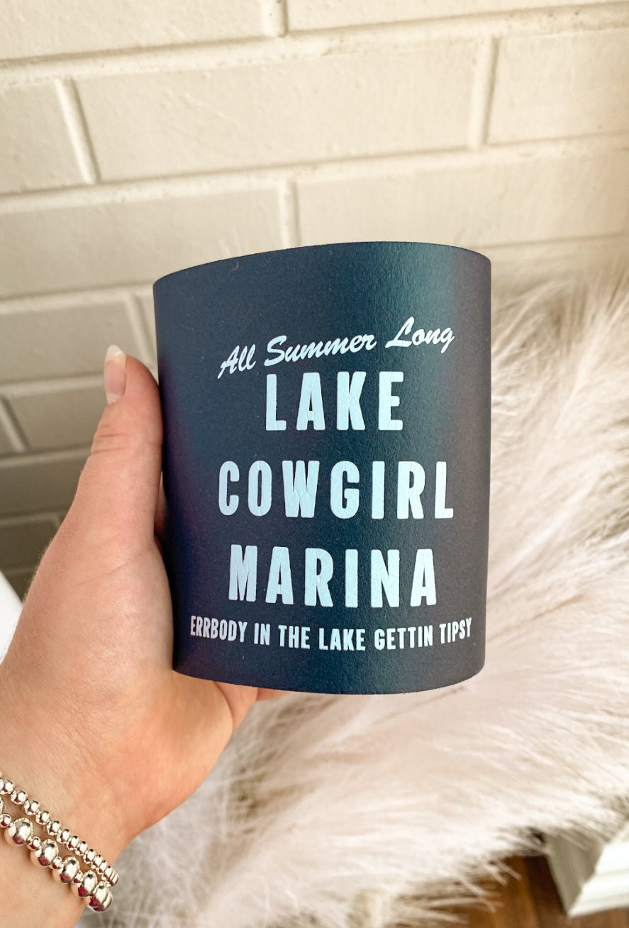 Lake Cowgirl Marina Koozie | Sissy Boutique