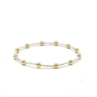 Malibu Mix Collection 14K Gold Filled and Silver Beaded Bracelets: 7" | erin gray