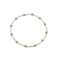 Malibu Mix Collection 14K Gold Filled and Silver Beaded Bracelets: 7" | erin gray