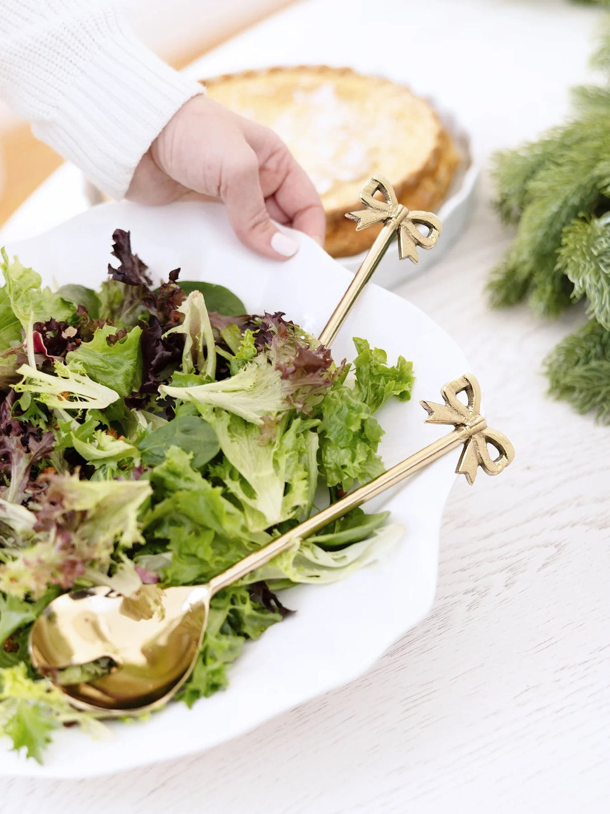 Mary Square Bows Salad Server Set | Sissy Boutique