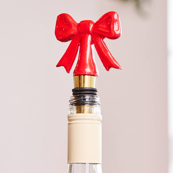Mary Square Wine Stopper Red Bow | Mary Square