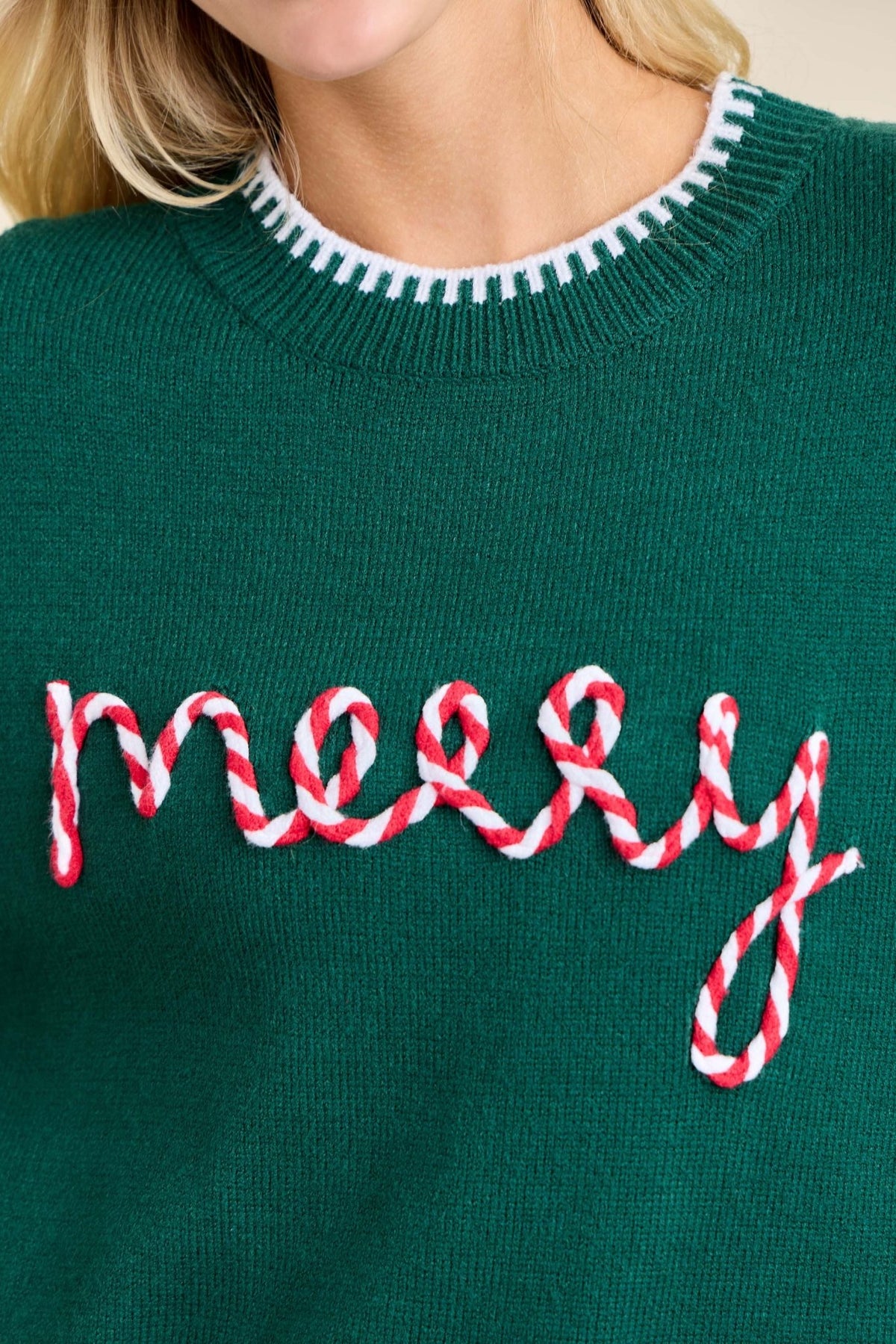 Merry Embroidered Sweater | Main Strip