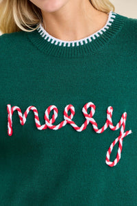 Merry Embroidered Sweater | Main Strip