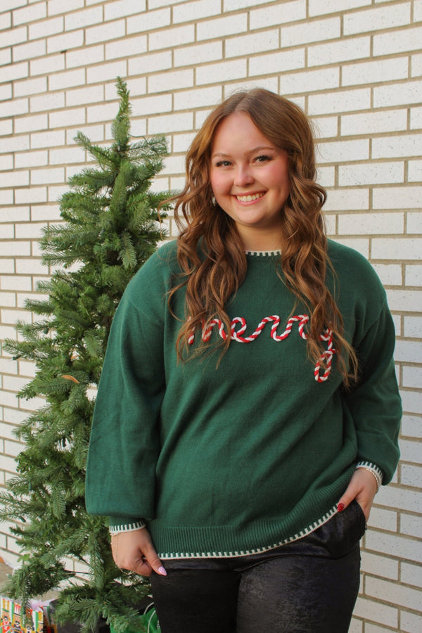 Merry Embroidered Sweater | Main Strip