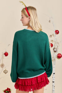 Merry Embroidered Sweater | Main Strip