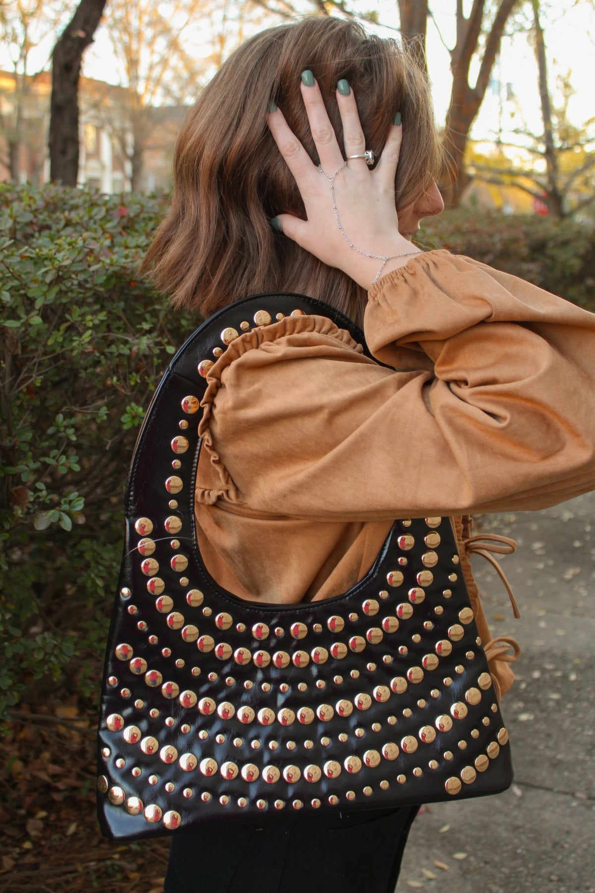 Multi Rivet Shoulder Bag | Anarchy Street
