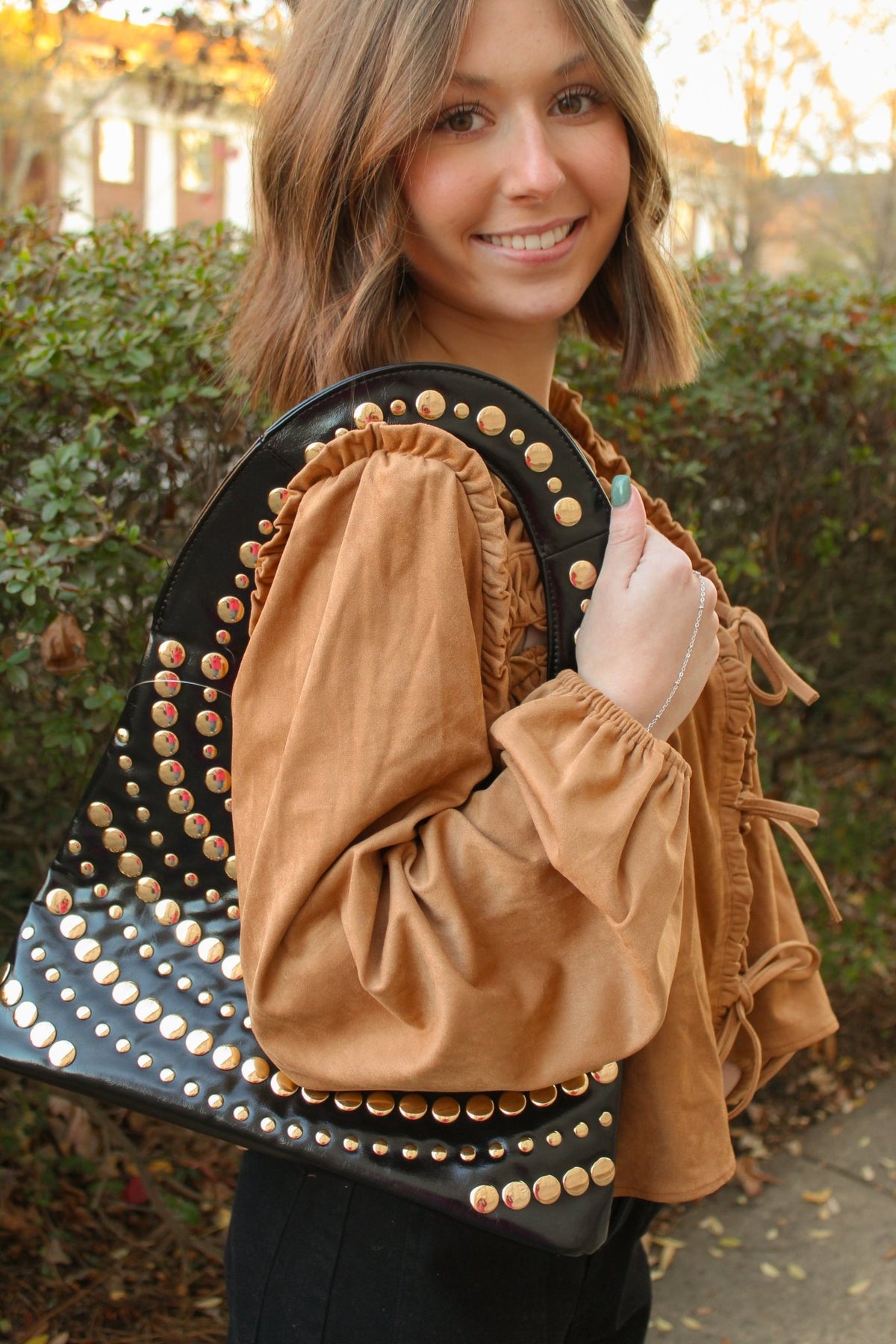 Multi Rivet Shoulder Bag | Anarchy Street