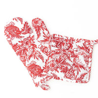 Nutcracker Toile Oven Mitt Set | 8 Oak Lane