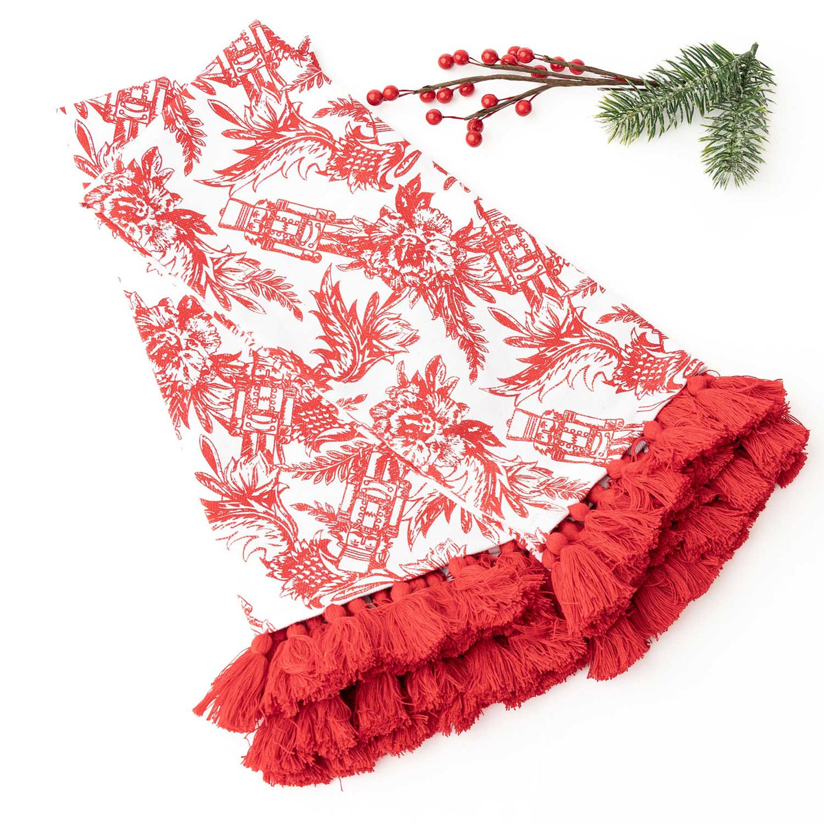Nutcracker Toile Tassel Kitchen Towel Set | 8 Oak Lane