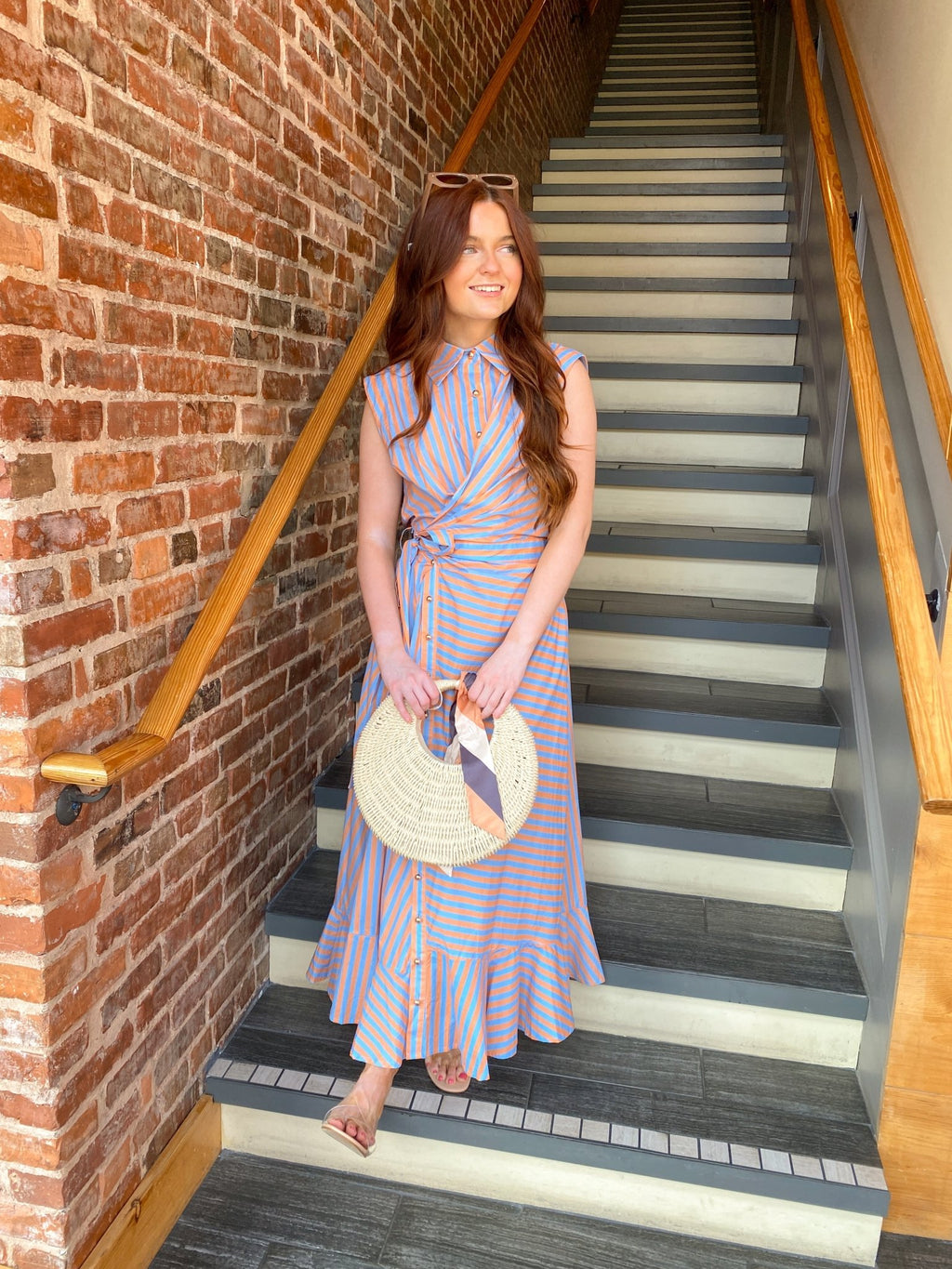 wrap collar dress Orange & Blue Button Down With Ruffle Bottom Medium black swan painted dresser Forget Plain Sundresses! These Buy Black Cotton Flax Color:COGNAC