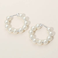 Pearl Beaded Hoop Earrings | Sensibling Corp.
