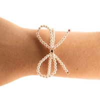 Pearl Bow Bracelet: Standard 6.75 inch | Beaded Blondes