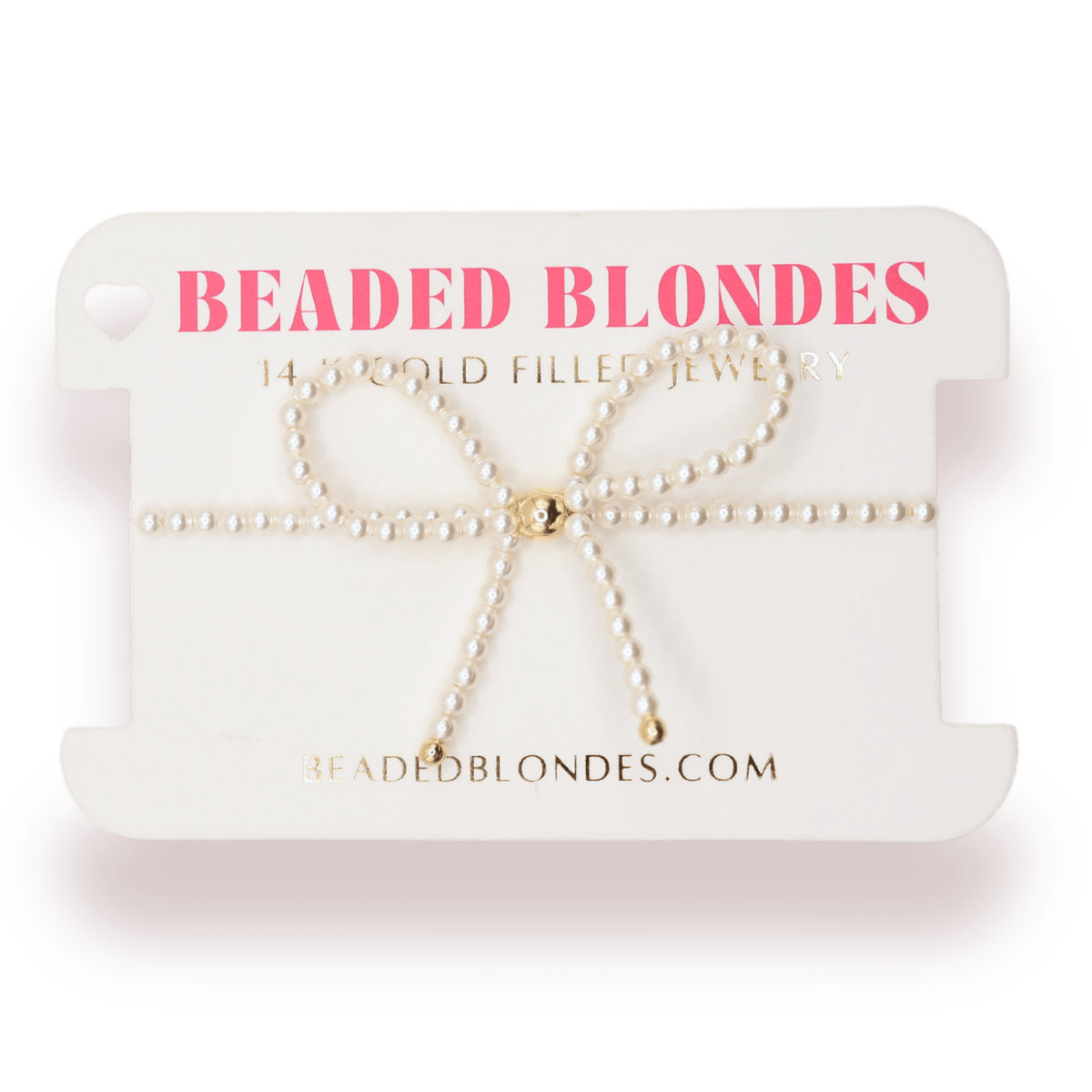 Pearl Bow Bracelet: Standard 6.75 inch | Beaded Blondes