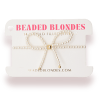 Pearl Bow Bracelet: Standard 6.75 inch | Beaded Blondes