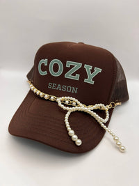 Pearl Bow Trucker Chain Only | Vibes Hat Company