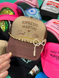 Pearl Bow Trucker Chain Only | Vibes Hat Company