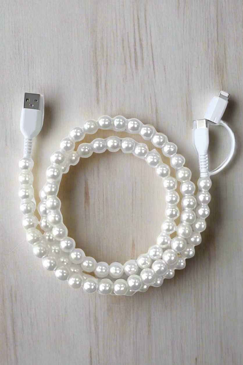 Pearl Cord Phone Charger | Nash Grey