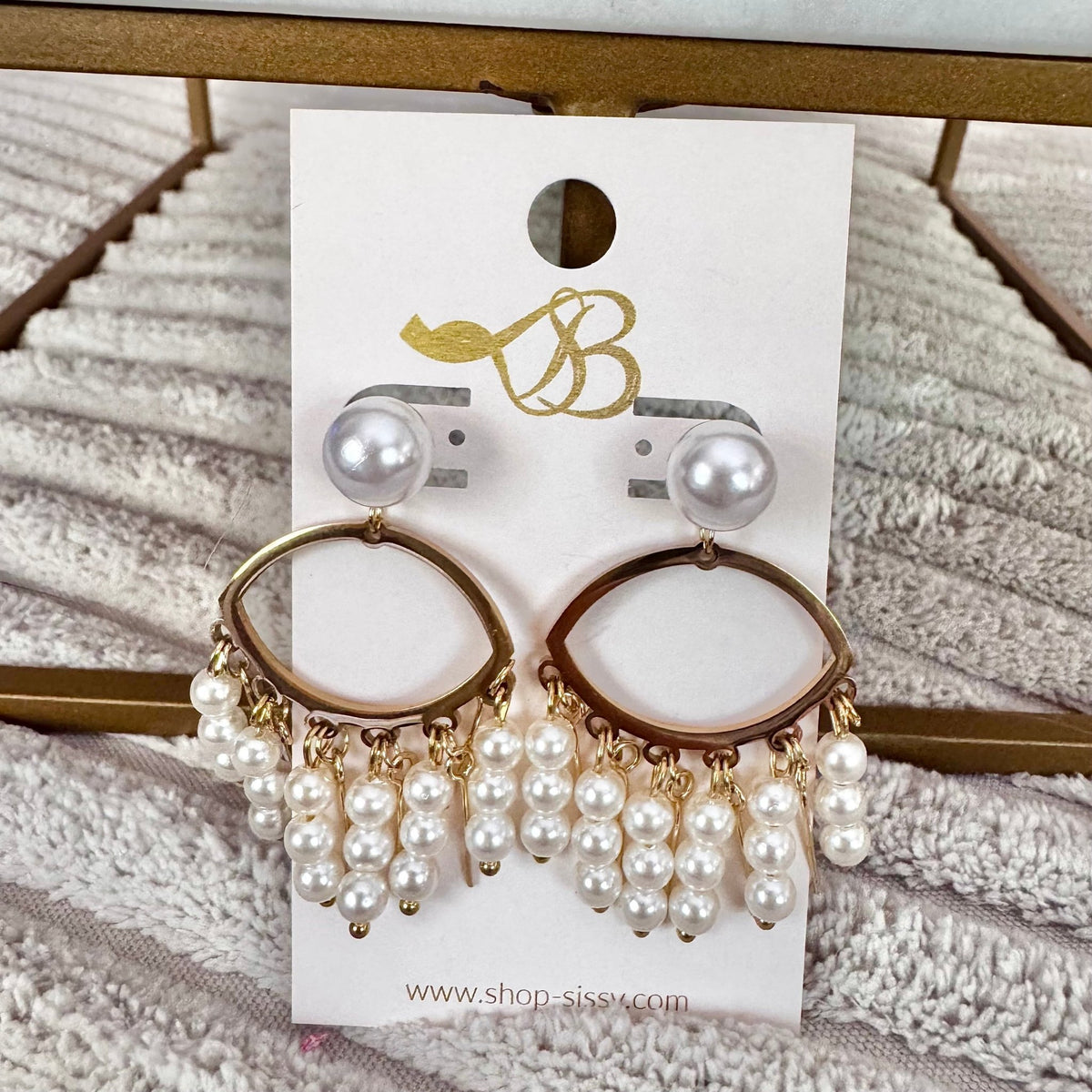 Pearl Waterfall Drop Earrings - 18K Gold Plated | Sissy Boutique