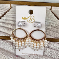 Pearl Waterfall Drop Earrings - 18K Gold Plated | Sissy Boutique